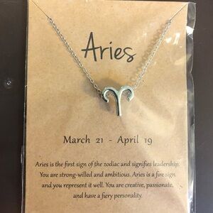 Zodiac Necklace ARIES choose gold or silver tone